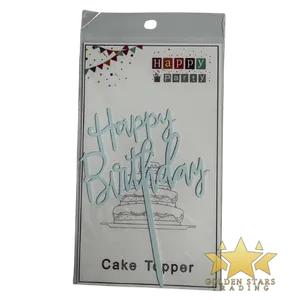 #CT9942 - Happy Birthday Cake Topper - Blue