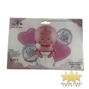 #PS0243 - 5 Pcs It's A Girl Foil Balloon Set - Baby