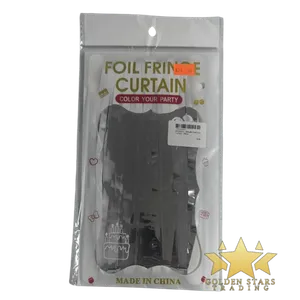 #PS4531 - Metallic Foil Fringe Curtain - Silver