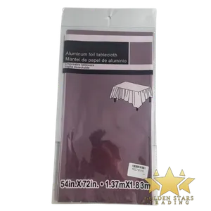 #PS8156 - Metallic Plastic Tablecover - Pink 54"x72"
