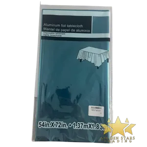 #PS2723 - Metallic Plastic Tablecover - Blue 54"x72"