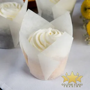 #PK7320 - Tulip Cupcake Liners - White (200ct)