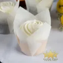 #PK7320 - Tulip Cupcake Liners - White (200ct)