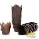 #PK5161 - Tulip Cupcake Liners - Dark Brown (200ct)