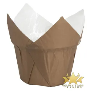 #PK0176 - Tulip Baking Cups - Dark Brown (100ct)