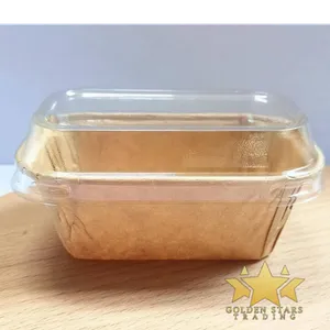 #PK5470 - Mini Loaf Baking Cup with Lid - Light Brown