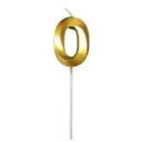 #PS6910 - Metallic Gold Number Candle