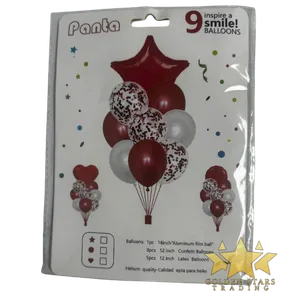 #PS1662 - 9pc Balloon Set - Red
