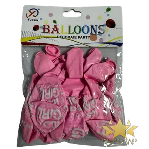 #PS7425 - 12" It's a Girl Latex Balloons (10ct)