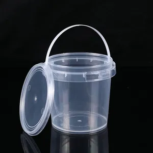 #PK4835 - Clear Bucket with Lid and Handle 2500ml