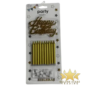 #PS4217 - Happy Birthday Candle Set - Gold