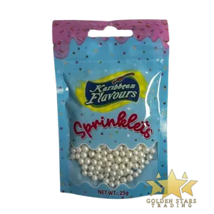 #CS6213 - Karibbean Flavours White Pearl Sprinkles 25g