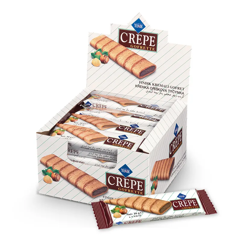 #BW1223 - Cizmeci Time, Crepe Gofrette - Hazelnut 24 x 16g *Halal*