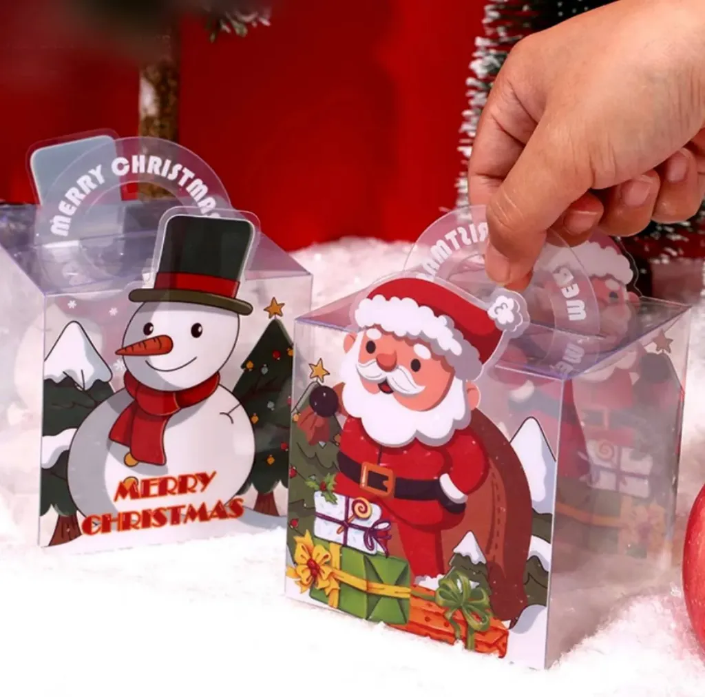 #PK7041 - Small Clear Christmas Treat Box