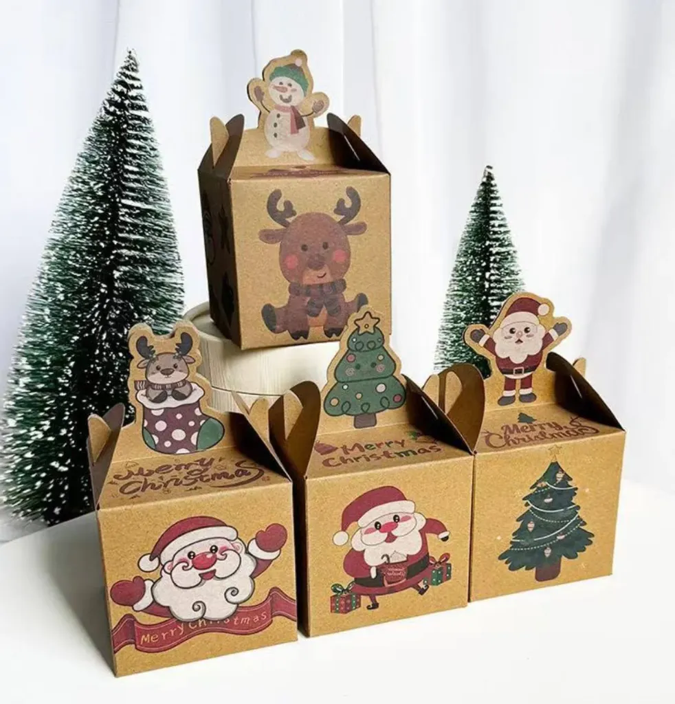 #PK2259 - Small Kraft Christmas Treat Box