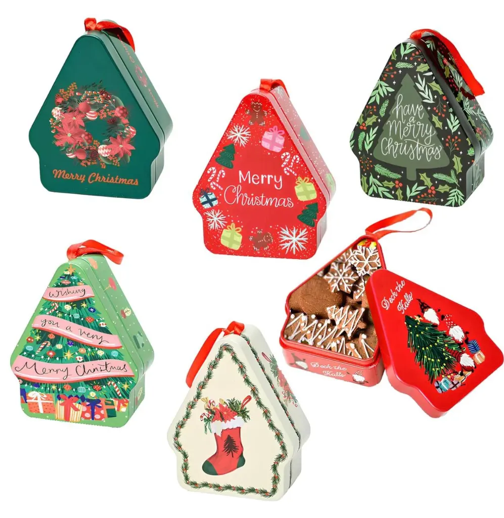 #PS2075 - Christmas Metal Tree Tin