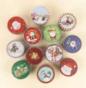 #PS4637 - Christmas Metal Round Tin