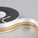 #PK9530 - Satin Ribbon - White and Gold (1" x 32yd)