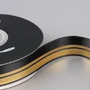 #PK0535 - Satin Ribbon - Black and Gold (1" x 32yd)