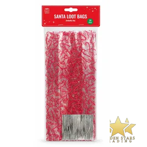 #PS3253 - Christmas Loot Bags with Twist Ties - Candy Canes (24ct)