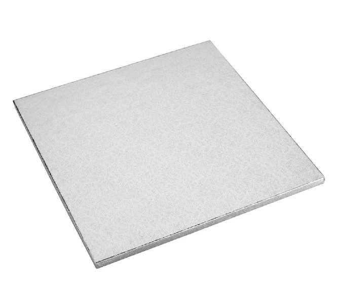 #PK3076 - 20" Square Silver Cake Drum 12mm