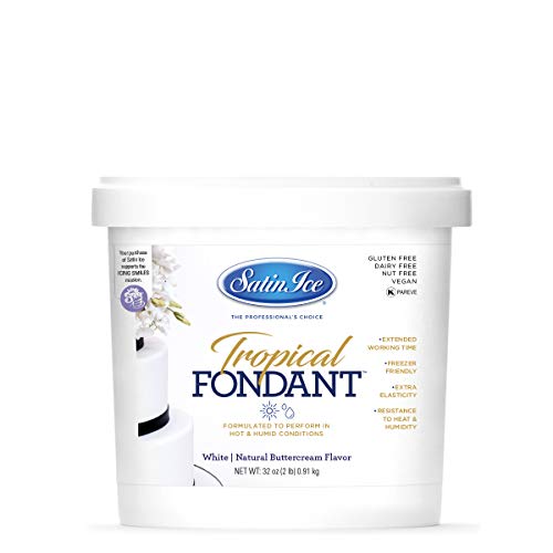 #CS3321 - Satin Ice, Tropical Fondant 32 Oz (2 Lb) - White