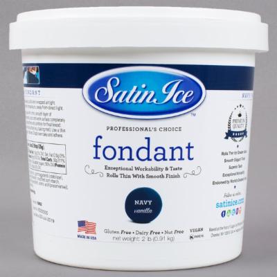 #CS6020 - Satin Ice, Fondant 32 Oz (2 Lb) - Navy Blue