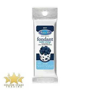 [WLT6283] Satin Ice, Fondant 4.4 Oz (125g) - Navy Blue