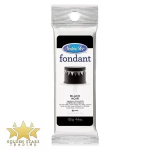 Satin Ice, Fondant 4.4 Oz (125g) - Black