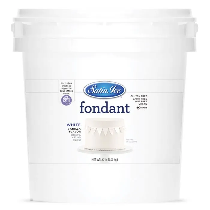 #FS0039 - Satin Ice, White Fondant - White 9.07 Kg  (20 Lb)