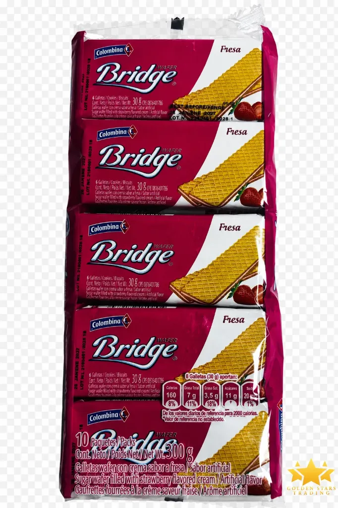 #BW1440 - Colombina, Bridge Wafer - Strawberry 10 x 30g
