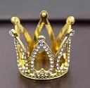 #CT1552 - 1.5" Gold Crown Topper - Mini