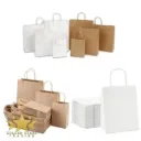 9086D - (10pk) 60 LB Twist Handle Bags - Kraft