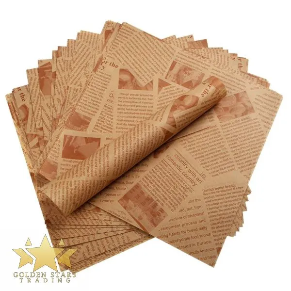#PK5514 - Newspaper Print Parchment Paper (50 Sheets)