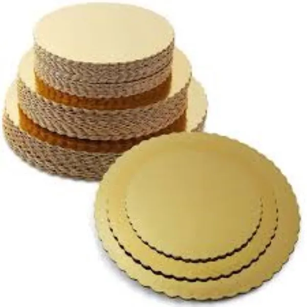 #PK6156C - 12" Round Gold Cake Board