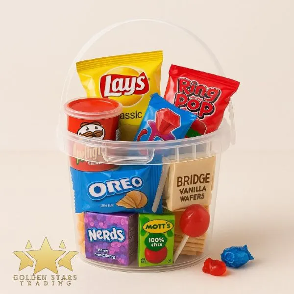#PK6225 - Clear Bucket with Lid and Handle