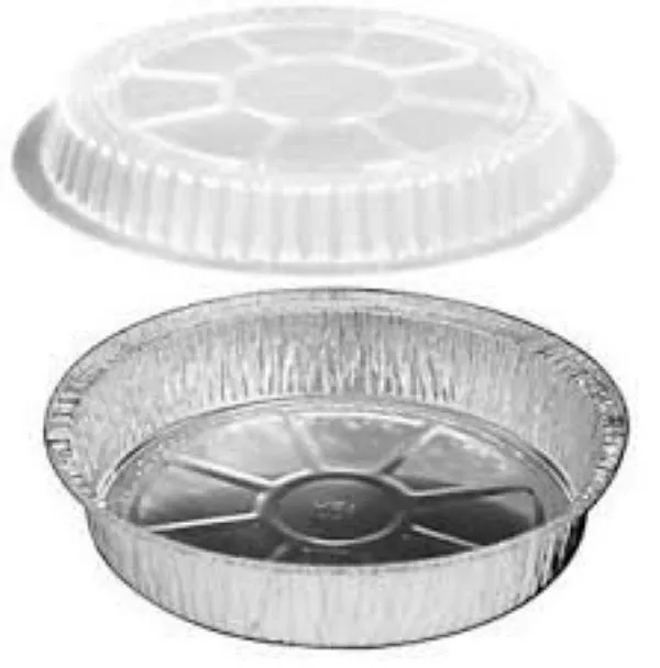 #PK9611F - 9" Round Foil Container with Lid
