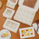 PK8660F - (10pk) White Cupcake Box with Window and Insert - 1 Cupcake