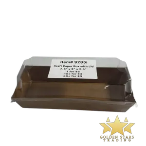 #PK9285U - Kraft Rectangle Paper Box with Lid