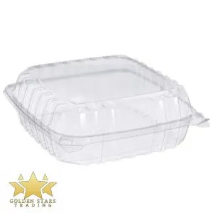3992K - 8" Clear Hinged Container