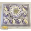 4549J - White Bento Cake Box with Clear Lid – 8 Cupcake Cavities