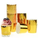 #PK5818 - Gold Foil Cupcake Paper Cups 12ct