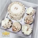 2521J - White Bento Cake Box with Clear Lid – 5 Cupcake Cavities
