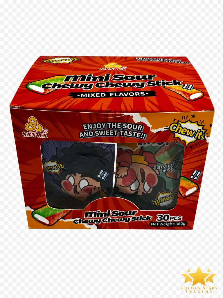 #CN1593 - Mini Sour Chewy Chewy Stick 30ct *Halal*