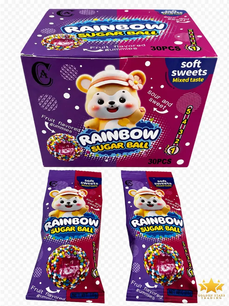 #CN8649 - Rainbow Sugar Ball 30ct *Halal*