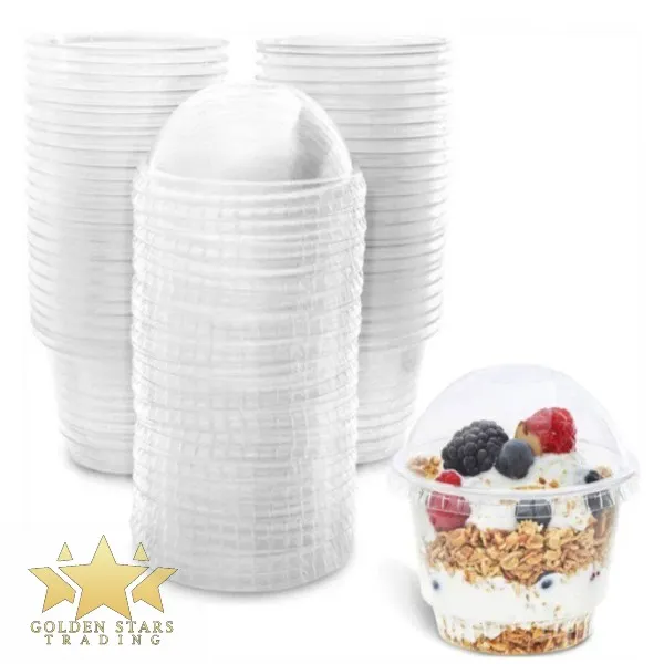 #PK5261K - 8oz Clear Plastic Cup with Dome Lid (Wide)