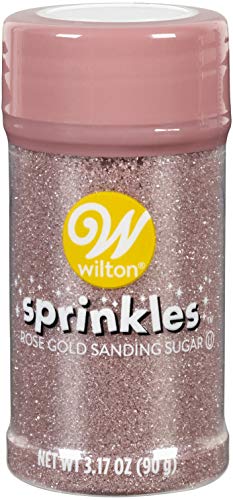 #CS7692 - Wilton Rose Gold Sanding Sugar Sprinkles 3.17 Oz (90g)