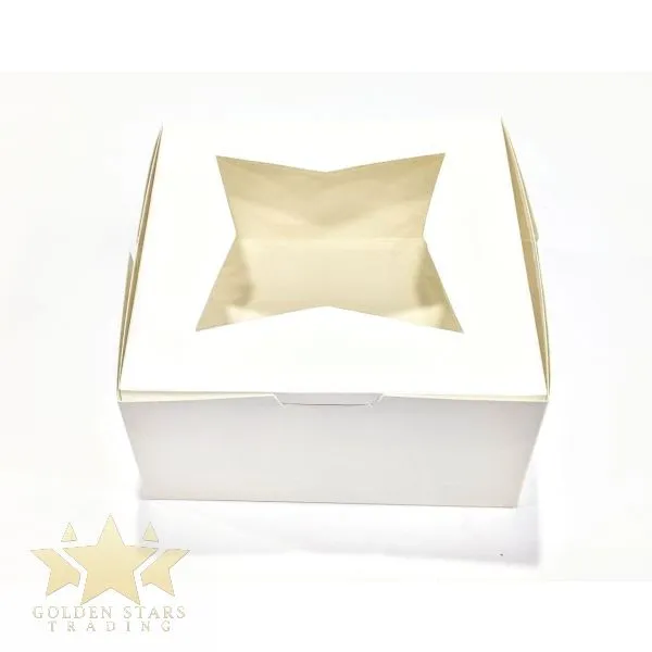 #PK5178P - 6″x6″x3″ Pastry Box with 4 Cavity Cupcake Insert