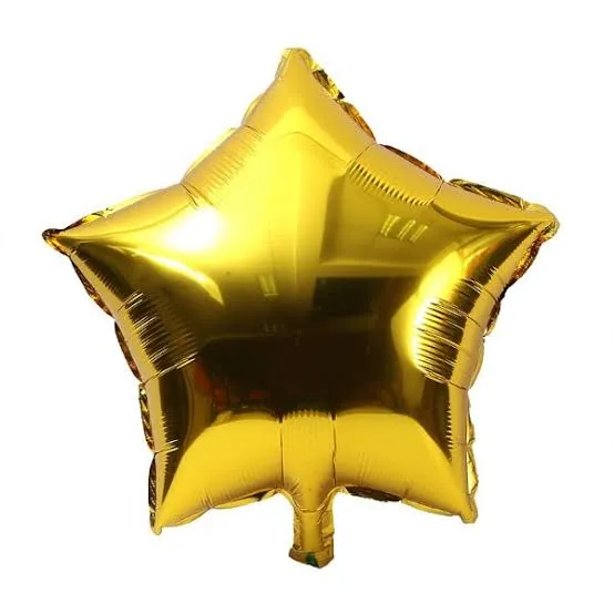 #PS8596 - 10" Gold Foil Star Balloon (1 pc)
