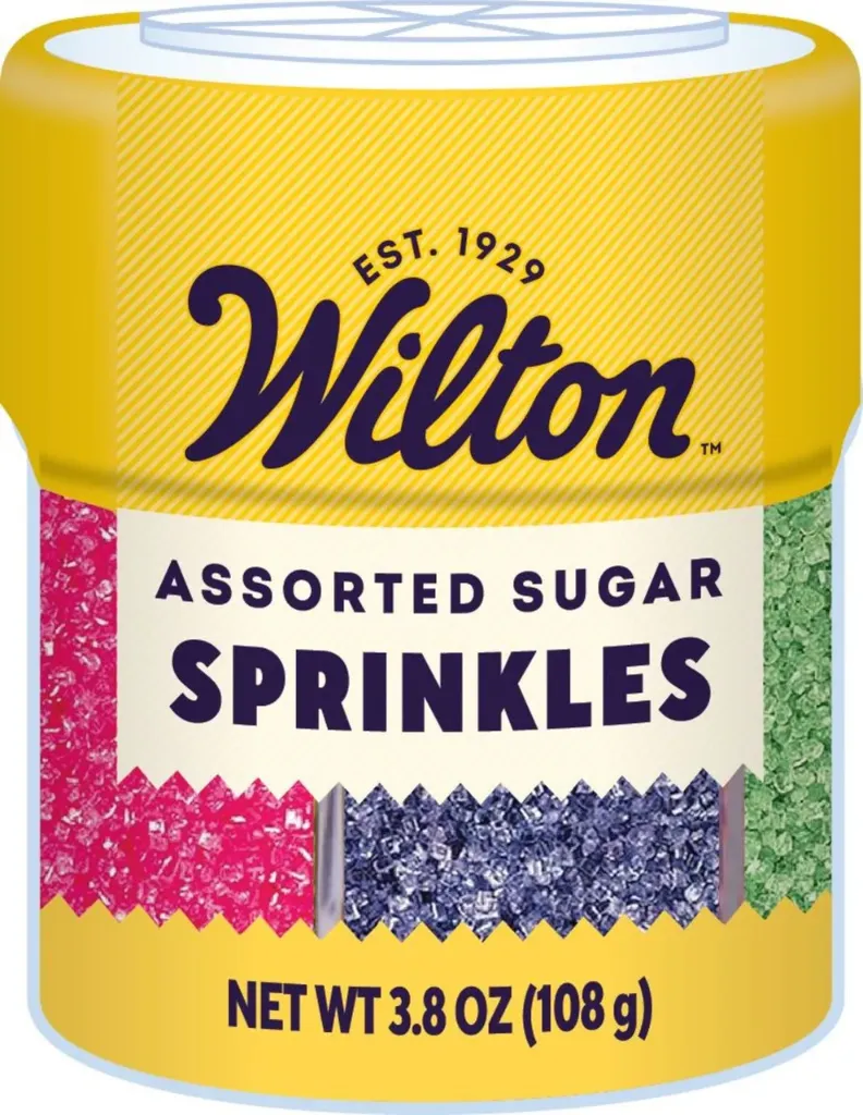 #CS7555 - Wilton Assorted Colour Sanding Sugar Sprinkles 3.8 Oz (108g)